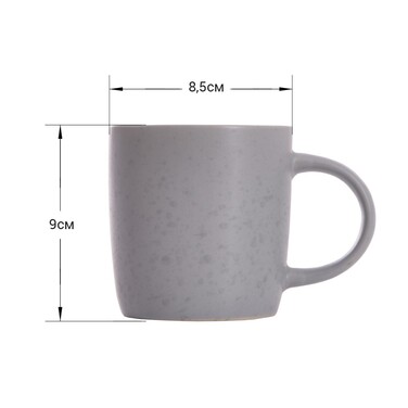 Кухоль Fissman 330 мл, колір СІРИЙ (6091)