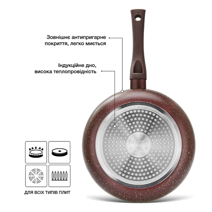 Сковорода для смаження 28 см Mosses Stone Fissman