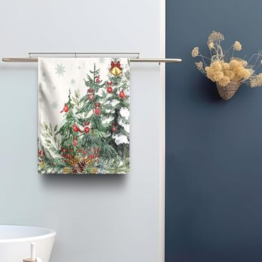 Різдвяні кухонні рушники Kwlegh, рушник для рук, різдвяна ялинка, цукерка-тростина, сніжинка, рушник для пальців, набір з 2 шт. , милий чоловічий банний рушник, високопоглинаючі рушники, 36 x (різдвяний сосновий ліс)