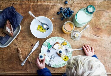 Детские столовые приборы WMF с выгравированным именем - Набор столовых приборов Сафари с миской и тарелкой - Рождественские подарки для детей - Персонализированные идеи подарков для детей - 6 шт. (без гравировки, одинарные)