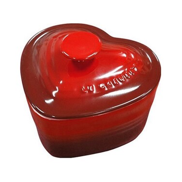 Блюдо для запекания в форме сердца с крышкой вишневое Le Creuset