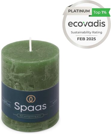 Свічка, темно-зелена Spaas Rustic Pillar