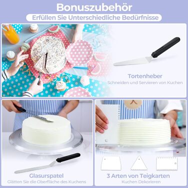 Обертова підставка для торта 30 см Ohuhu