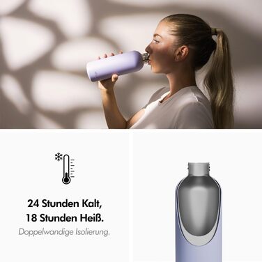 Термопляшка 500 мл, лаванда KIVY