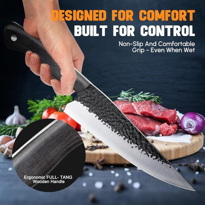 Кухонний ніж шеф-кухаря 17 см Purple Dragon