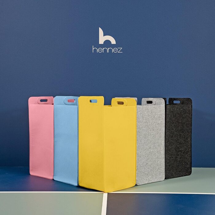 Кошик для білизни Повстяний вузький розбірний - Мішок для білизни Великий для брудної білизни Мішок для білизни Великий збірник білизни Фетр - Вузький компактний кошик для білизни Складна тканина світло-сірий кошик для прання 75 л світло-сірий