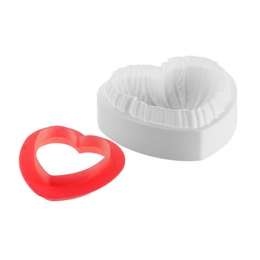 LOVELY 1200 Форма силіконова 'cерце' 182x173 h 68 мм (1200 мл)  + каттер