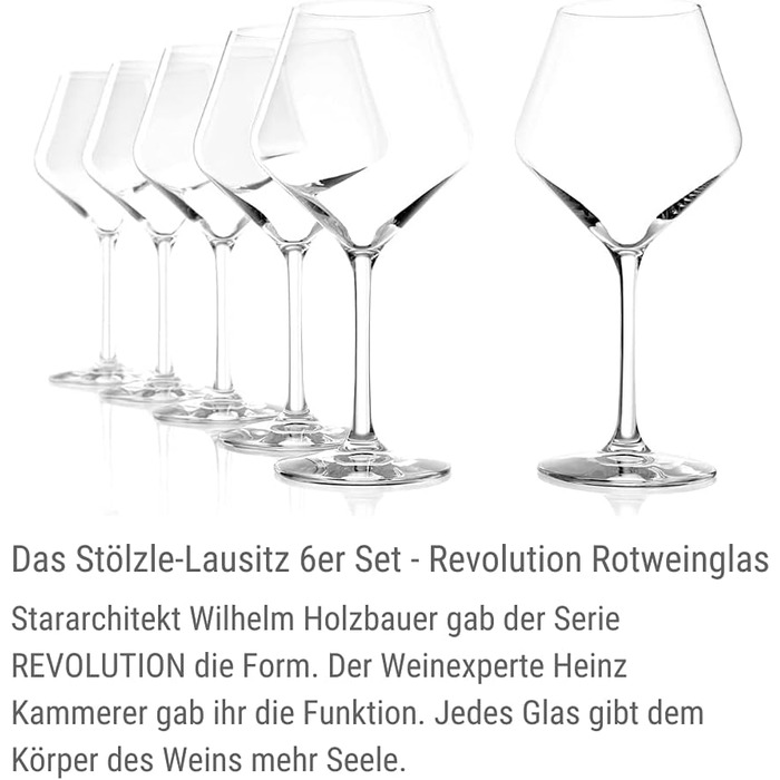 Келихи для білого вина Stlzle Lausitz Revolution 365 мл I Келихи для білого вина Набір з 6 келихів для благородного кришталю I Келихи для вина Можна мити в посудомийній машині I Набір келихів для білого вина ударостійкий I найвищої якості (545 мл келихи д