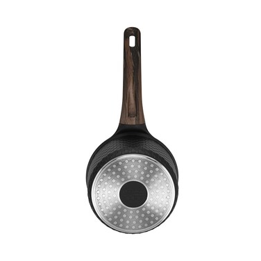 Ківш Fissman 16x7,8 см / 1,3 л EVOLUTION зі скляною кришкою алюміній з антипригарним покриттям (14575)