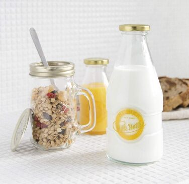 Пляшка для молока 568 мл, кругла Kilner