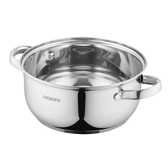 ARDESTO Gemini Gourmet Pot, стеклянная крышка, 2,7 л, нержавеющая сталь