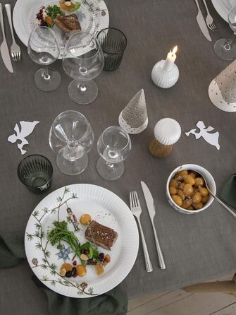 Чаша сервировочная 12 см белая с акварельной росписью Christmas Hammershøi Kähler