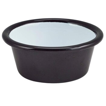 Соусник 8х3,2 см, 90 мл, емаль, чорний, GenWare