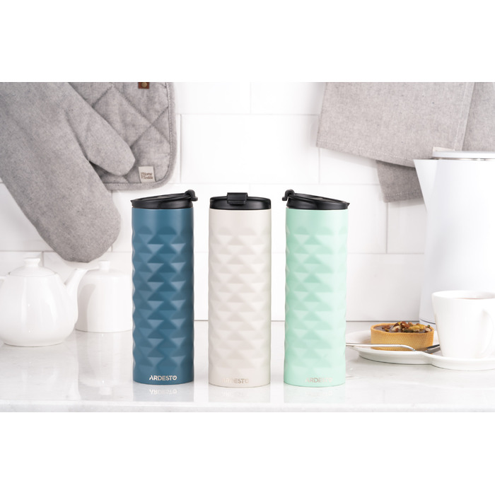 ARDESTO Термочашка Bright City 400 мл, темно-синій, нержавіюча сталь