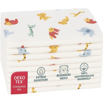 Набір рушників для дітей 10 шт.  80 x 80 см Clinotest