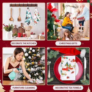 Набір з 2 різдвяних кухонних рушників 60 x 40 см VIVOTE