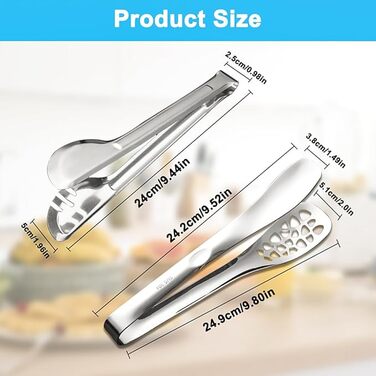 Сервірувальні щипці, 2 предмети, нержавіюча сталь DGN