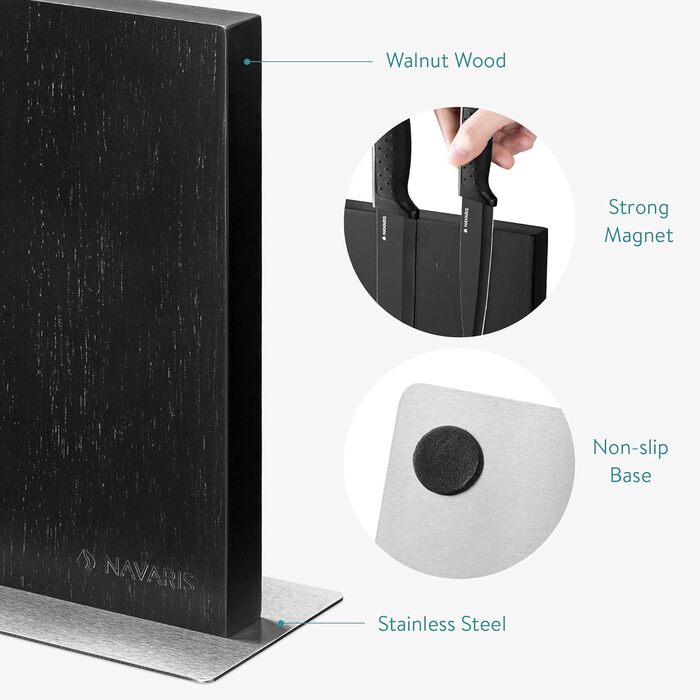 Держатель для ножей двухсторонний магнит Navaris