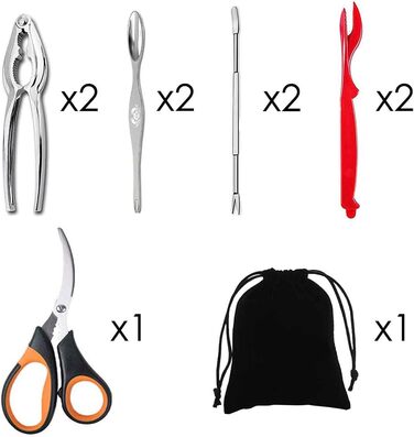 Набір інструментів для морепродуктів 10 предметів Artcome