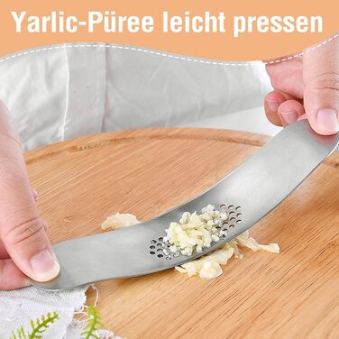 Часникодавка-гойдалка з нержавіючої сталі 19 x 4 см GATIHOK