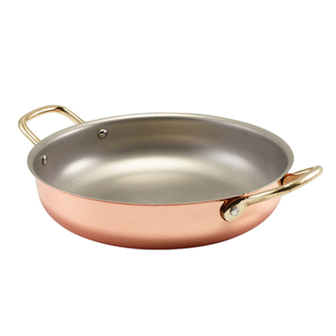 Сковорода для подачі 22*5 см, 1500 мл, кругла, мідне покриття GenWare