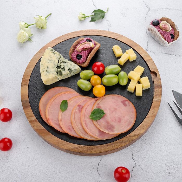 Сервірувальна тарілка з акацієвого дерева 30 см HALE OTEIR