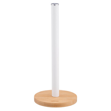 Держатель для бумажных полотенец Ardesto Midori 15х34см, металл, бамбук, белый