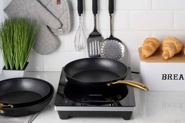 ARDESTO Сковорідка Black Mars Sparkle, 24см, алюміній, чорний