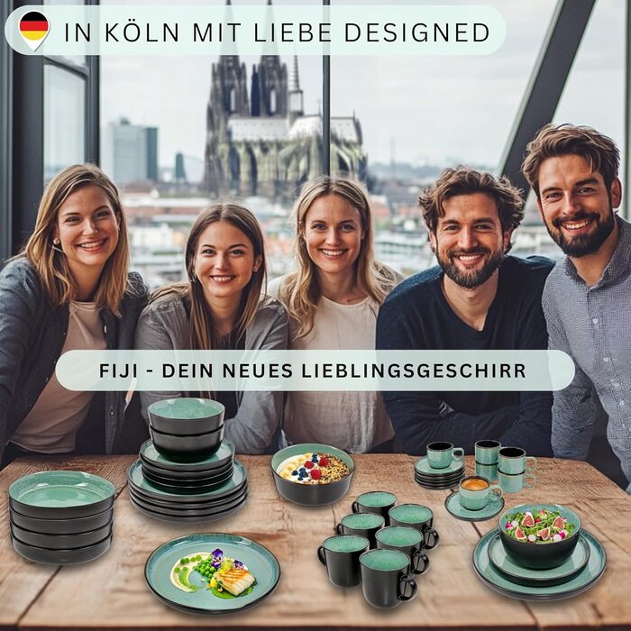 Кам&39яні миски для пасти, 6 предметів, набір мисок для пасти на 6 осіб, набір мисок, придатний для миття в посудомийній машині та мікрохвильовій печі, велика багатофункціональна миска темно-сірого кольору 750 мл VALUE COLLECTION (Фіджі, комбінований набі