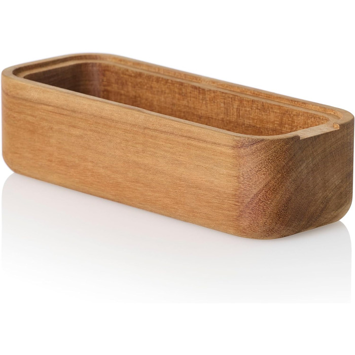 Терка дрібна з дерев'яним контейнером для збору, прямокутна, срібляста AdHoc