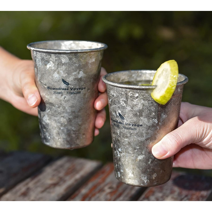 Титанова пивна чашка для кемпінгу 350 мл iBasingo