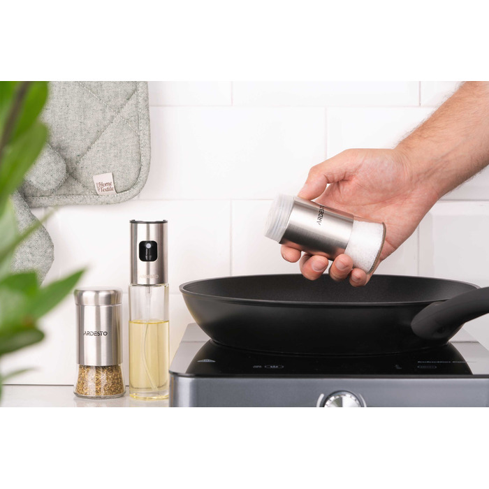 ARDESTO Набір ємностей для спецій Gemini, 2х140мл, 2 предмети, нержавіюча сталь, скло, прозорий