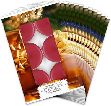 Ароматичних чайних свічок 3x30 шт. ароматичні свічки багато ароматів на вибір висота 1,5 см, Ø 3,5 см (різдвяний аромат, 12 x 6 шт. у упаковці), 90