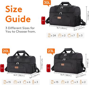 Сумка-холодильник 23 л черный Lifewit