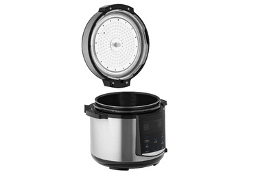 ARDESTO Мультиварка-скороварка MPC-P225, 900Вт, чаша-5л, электр. управление, книга рецептов, нерж. сталь+пластик, серебристая