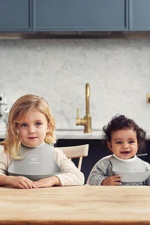 Слюнявчики для дітей 2 предмети, сірий  BabyBjörn