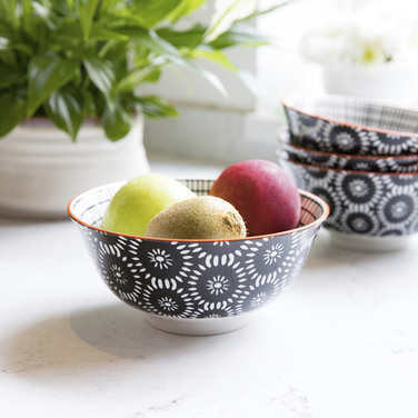 Миска Kitchen Craft BLACK TILE, кераміка, діам. 16 см, 500 мл