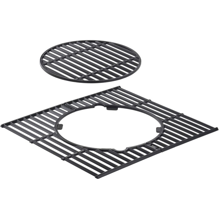 Решітка для гриля RSLE VARIO, Високоякісна решітка для гриля з нержавіючої сталі для вставок VARIO, для гриля-котелка на вугіллі 1 F60, Срібляста, Гриль-котелка на вугіллі сріблястого кольору Ø 60 см (одинарний, VIDERO G2/G4/G6 (з модельного року 2021))