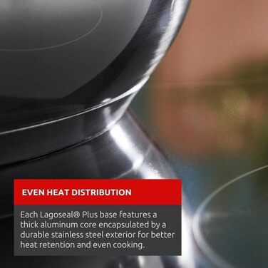 Набір універсального посуду Lagostina Sfiziosa з 24 предметів, виготовлений з нержавіючої сталі 18/10 з тришаровим дном Lagoseal Plus, включає 5 каструль, 3 каструлі, молочник, 8 кришок та 7 кухонних приладів (13 предметів)