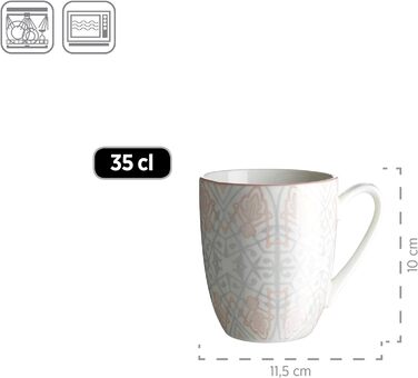 Набір для перекусів Mser, порцеляновий NANTES, рожевий / сірий (набір для сніданку)