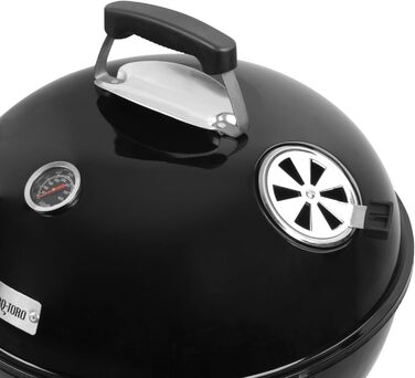 Бочка для барбекю 3 в 1, чорний, 47 см BBQ-Toro