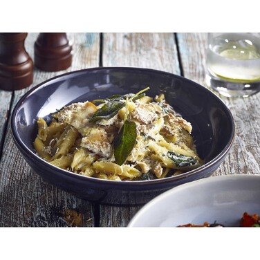 Тарілка глибока, 23 см, блакитна, Terra Stoneware Rustiс, GenWare