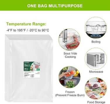 Вакуумные пакеты 100 пакетов 28 x 40 см Professional Bonsenkitchen