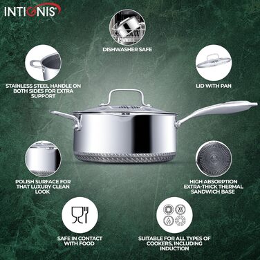 Сотейник 4 л з кришкою, 24 см INTIGNIS