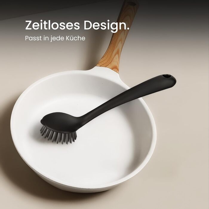 Щітка для миття посуду з міцною щетиною 2 шт. чорний Black Sweden Home