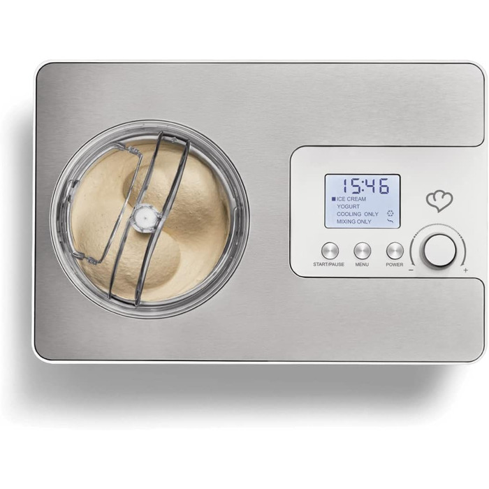 Морожениця та йогуртниця 2,0 л з самоохолоджуючим компресором 180 Вт з контейнером для зберігання Springlane