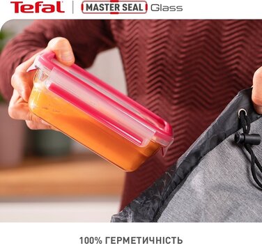 Набор контейнеров 3шт жаростойкое стекло прозрачный Tefal