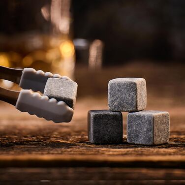 Набір 12 каменів для віскі та щипців Whisiskey