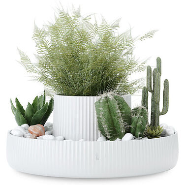 Кашпо 24 х 11 х 24 см біле Fountain Umbra