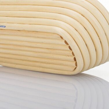 Кошик для вистоювання Westmark, для тіста для хліба вагою 1500-2000 г, овальний, довжина приблизно 40 см, ротангова тростина, світло-бежева, 32022270 (набір з 2 шт. , довжина 27,5 см)